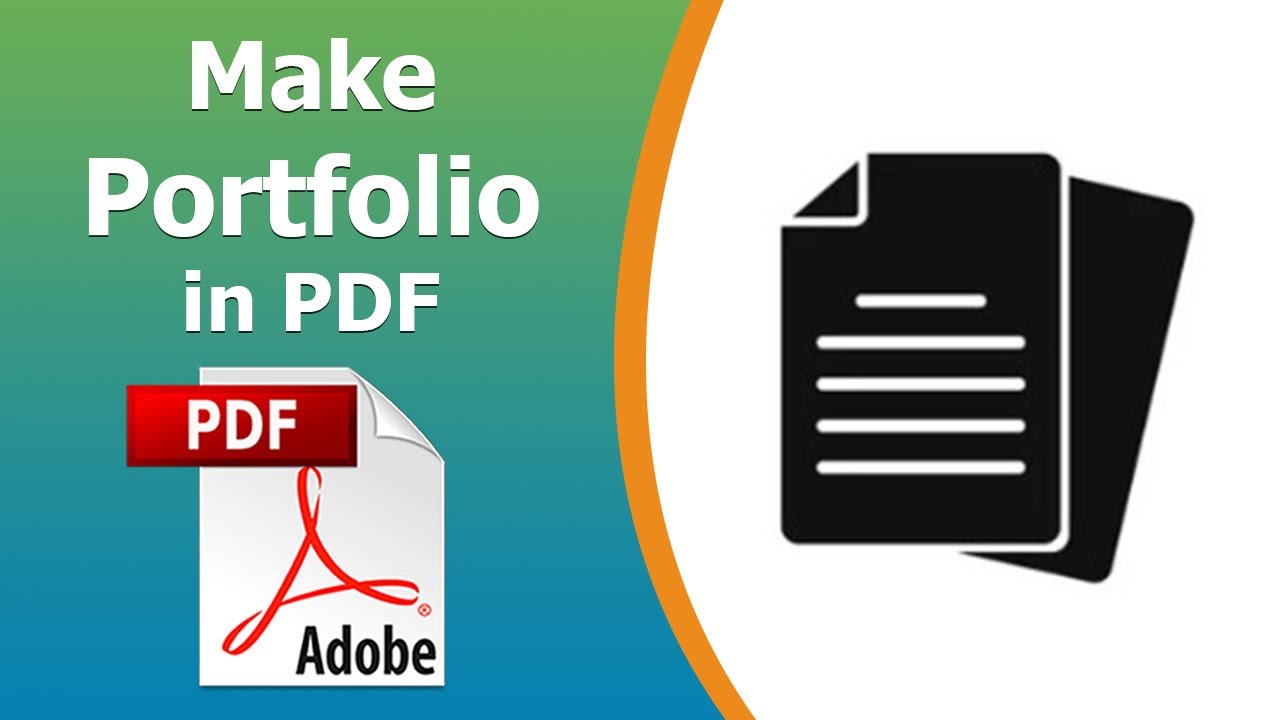 How to make a PDF portfolio using Adobe Acrobat Pro DC