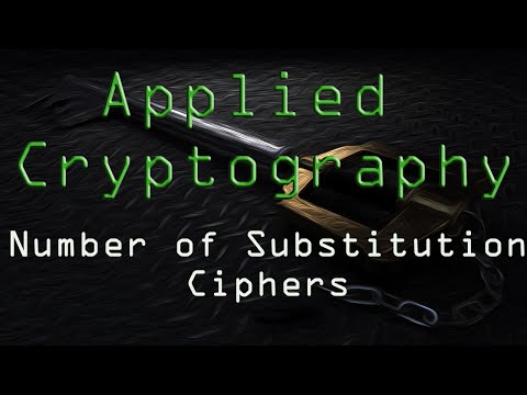 Applied Cryptography: Number of Substitution Ciphers