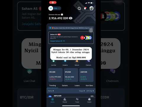 Cicil Bitcoin minggu ke-40 #cicilbitcoin #investasi #crypto #indodax