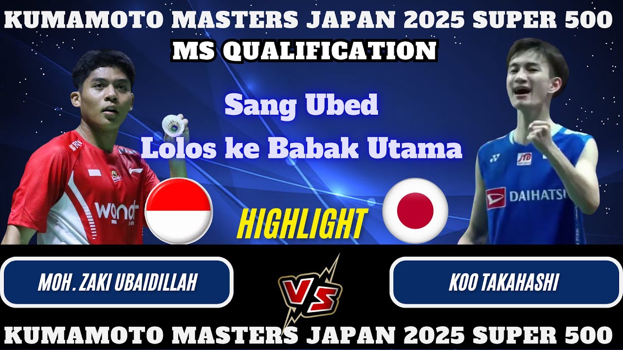 Zaki Ubaidillah vs Koo Takahashi | Kumamoto Masters 2025 🏸