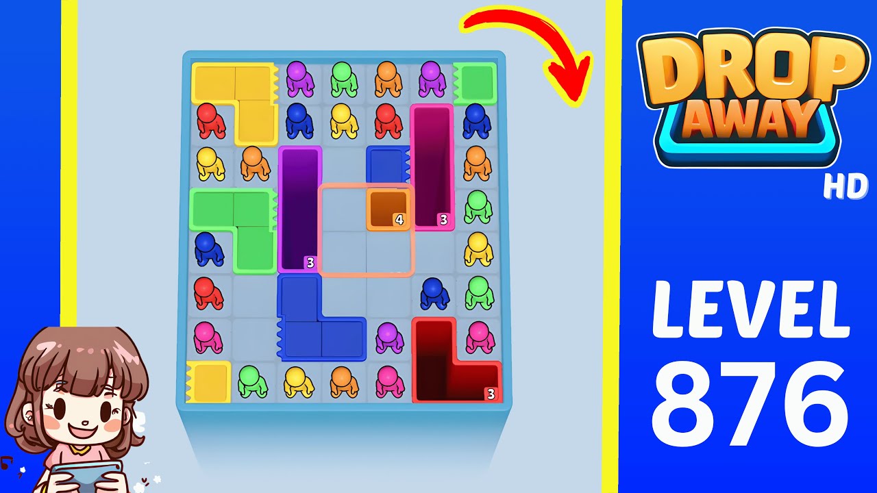 Drop Away Level 876 Solution Guide