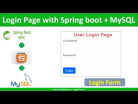 Login Page using Spring boot + MySQL
