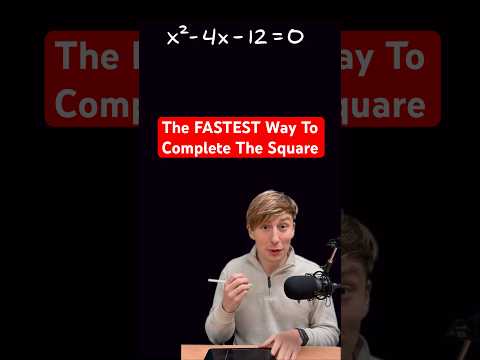 The FASTEST Way To Complete The Square!! (in 48 seconds)