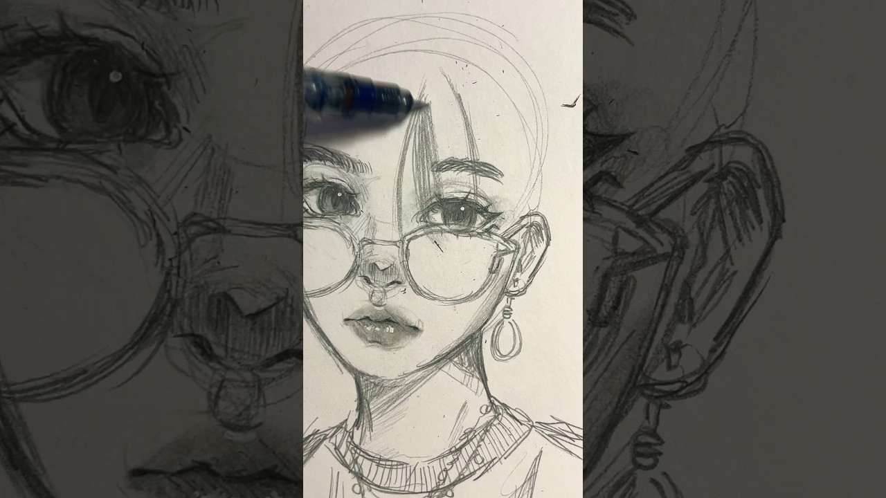 Sketch with Me 🤍 #Art #Shorts