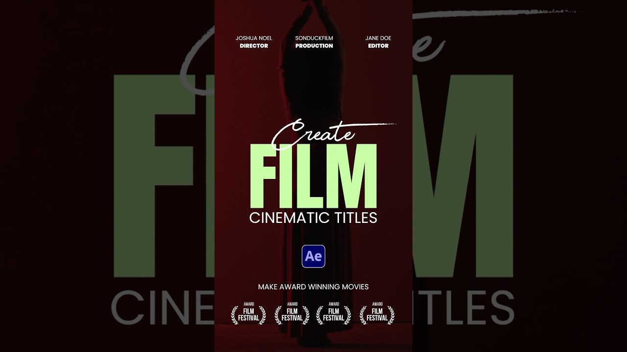 Create Stunning Cinematic Film Titles in After Effects 🎬