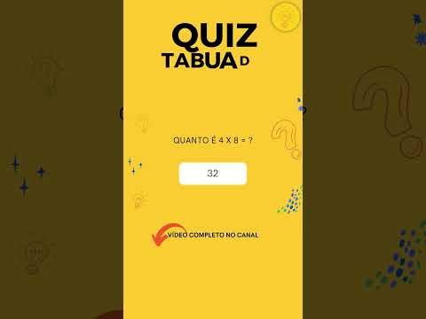 QUIZ TABUADA! Quiz matemática | contas de vezes | Aprender a Tabuada - p3 #shorts
