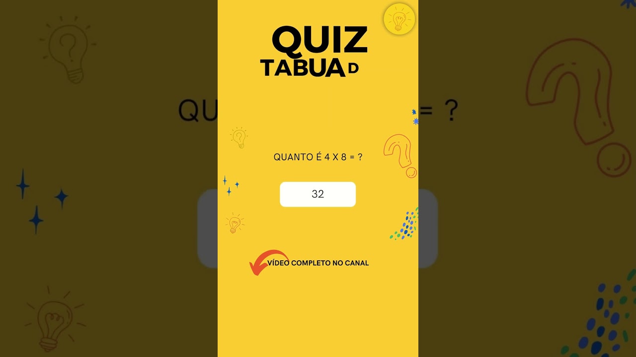 Desafie-se com o Quiz de Tabuada! 🧮 Aprenda Multiplicação de Forma Divertida