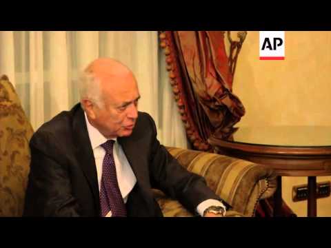 Arab League Chief Elaraby holds talks with Palestinian leader Mahmoud Abbas
