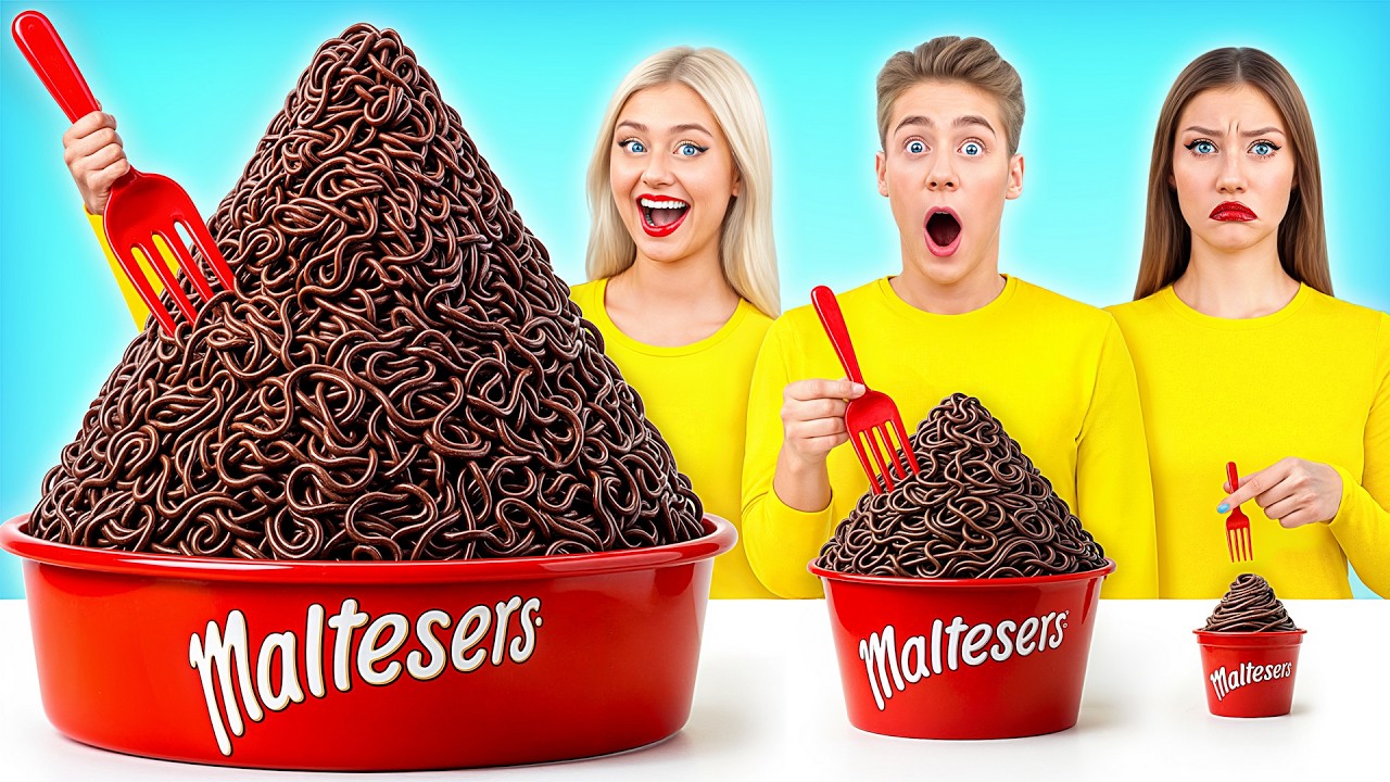 Big, Medium and Small Plate Challenge | Fantastic Food Challenges by Multi DO