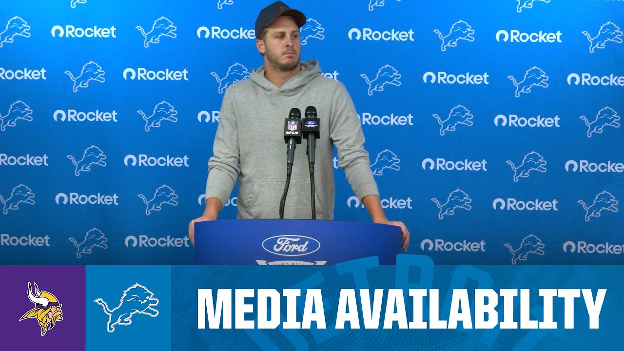 Jared Goff Postgame Interview: Lions' Week 9 Battle vs. Vikings 🏈