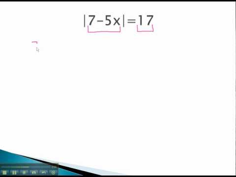 Absolute Value - Two Solutions
