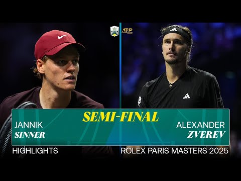 Jannik Sinner vs Alexander Zverev semi-final highlights | Rolex Paris Masters