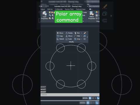 how to use a polar array in AutoCAD #autocad #autocadtipsandtricks