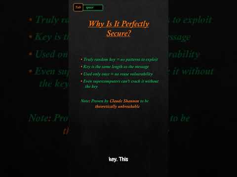 🛡️ One-Time Pad: Perfect Encryption Explained in 60 Seconds! 🔐 | Tabspace