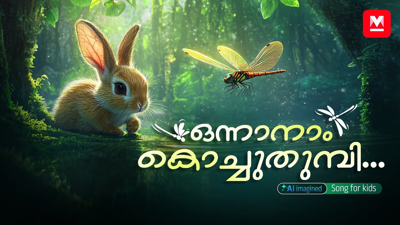 ഒന്നാനാം കൊച്ചുതുമ്പീ | Malayalam Nursery Rhyme for Kids 🎶