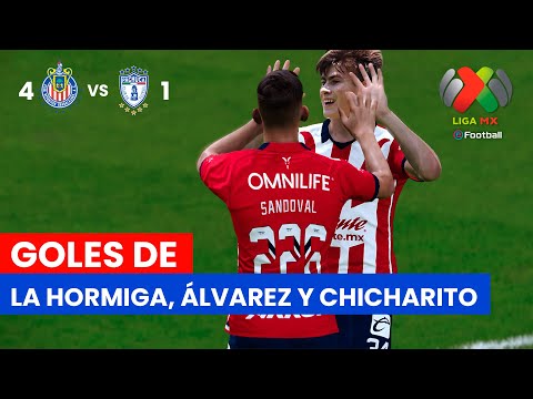 CHIVAS GOLEÓ 4 A 1 A PACHUCA CON GOLES DE LA HORMIGA, ÁLVAREZ Y CHICHARITO