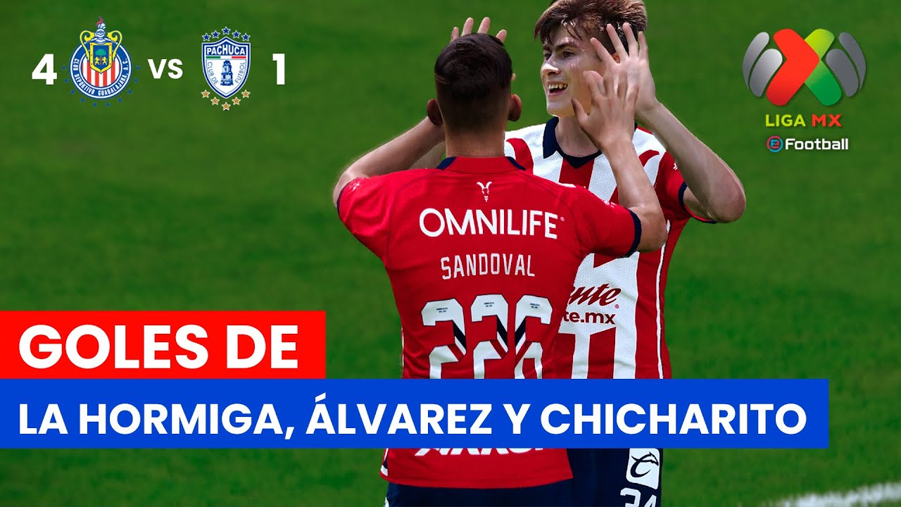 ¡Espectacular victoria de Chivas! 🏆 Goleada 4-1 contra Pachuca con goles de La Hormiga, Álvarez y Chicharito