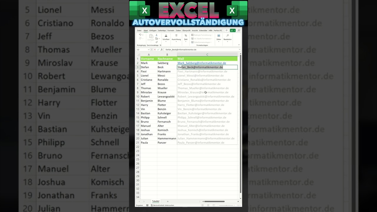 Excel für Profis: Autovervollständigung – Tipps und Tricks