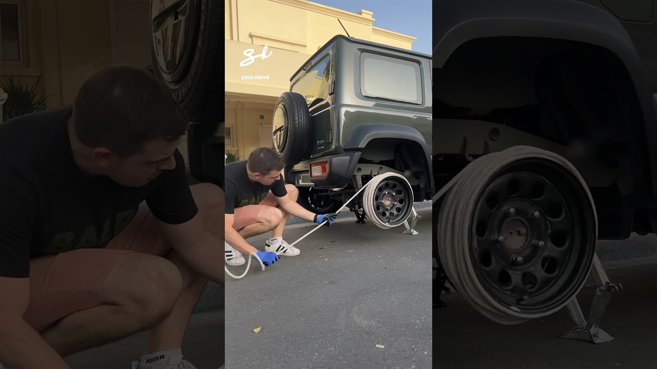 Can't believe he roped us into making this...π€£πͺ’ #cars #rope #wheels
