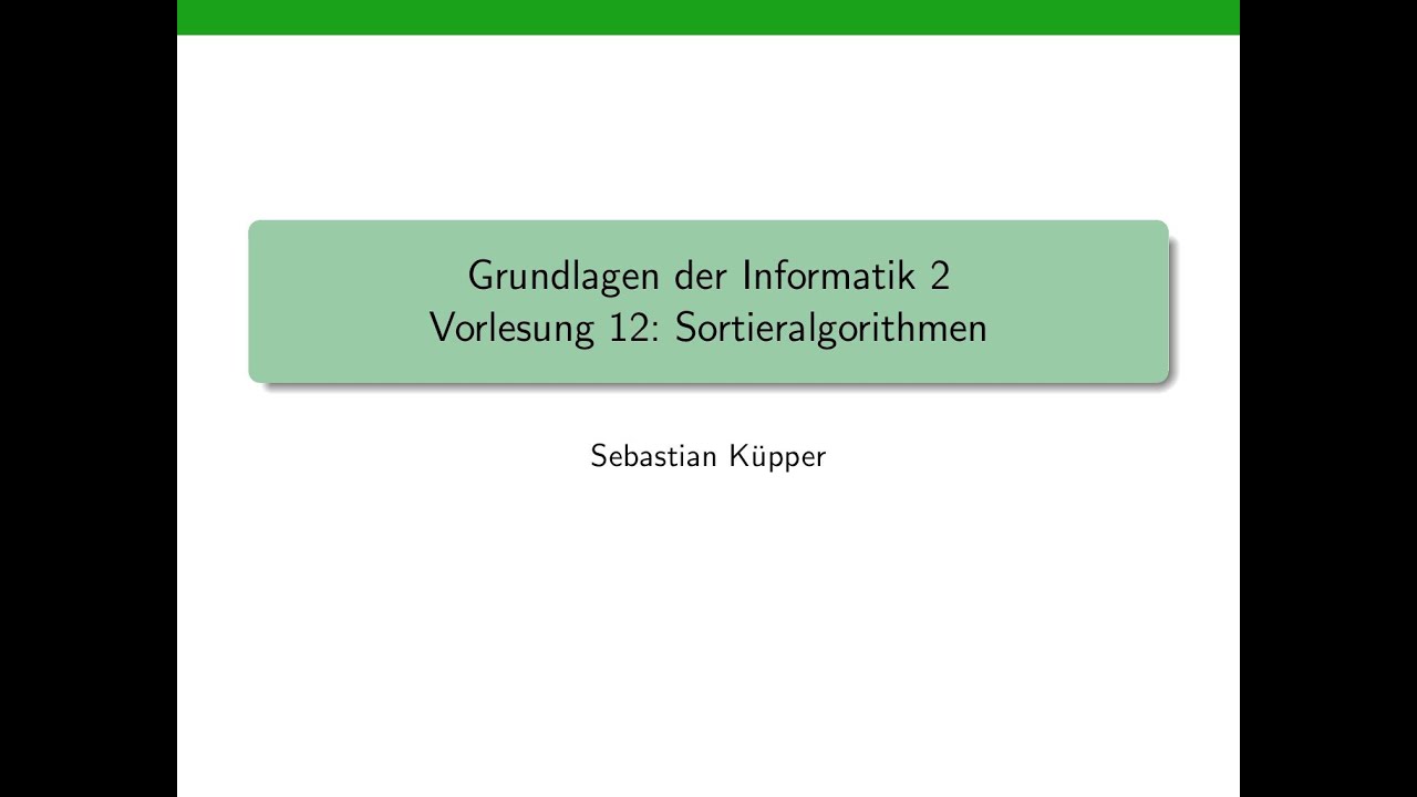 Informatik 2: Effiziente Such- und Sortieralgorithmen erklärt 📊