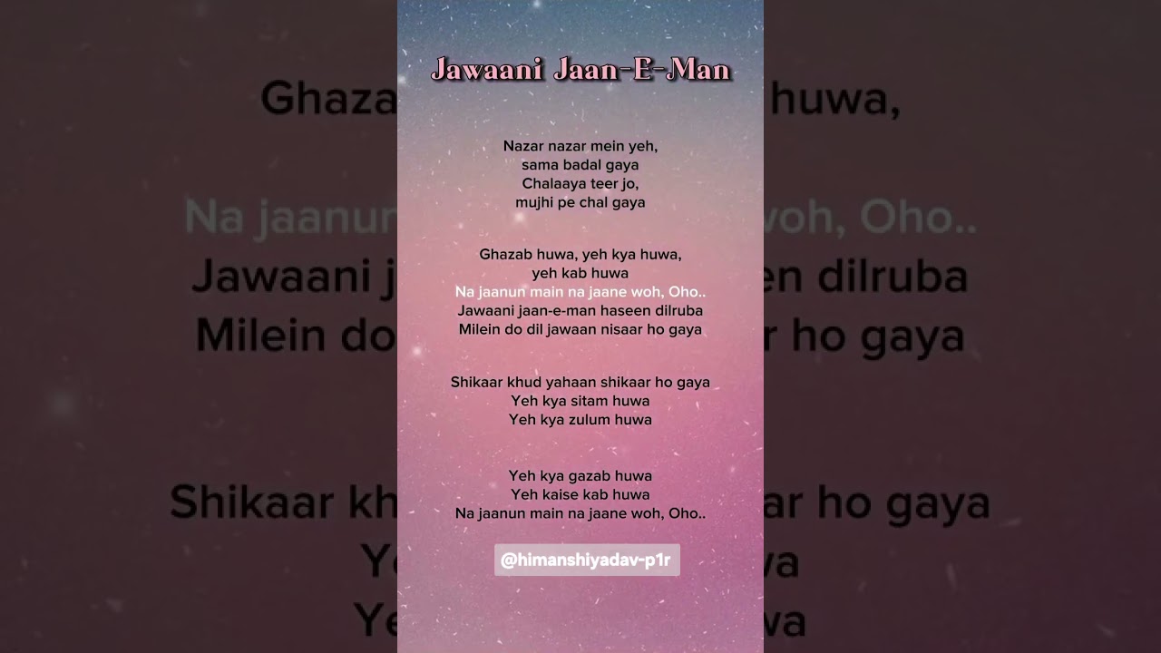 Jawani Jaan-E-Man Remix 🎶