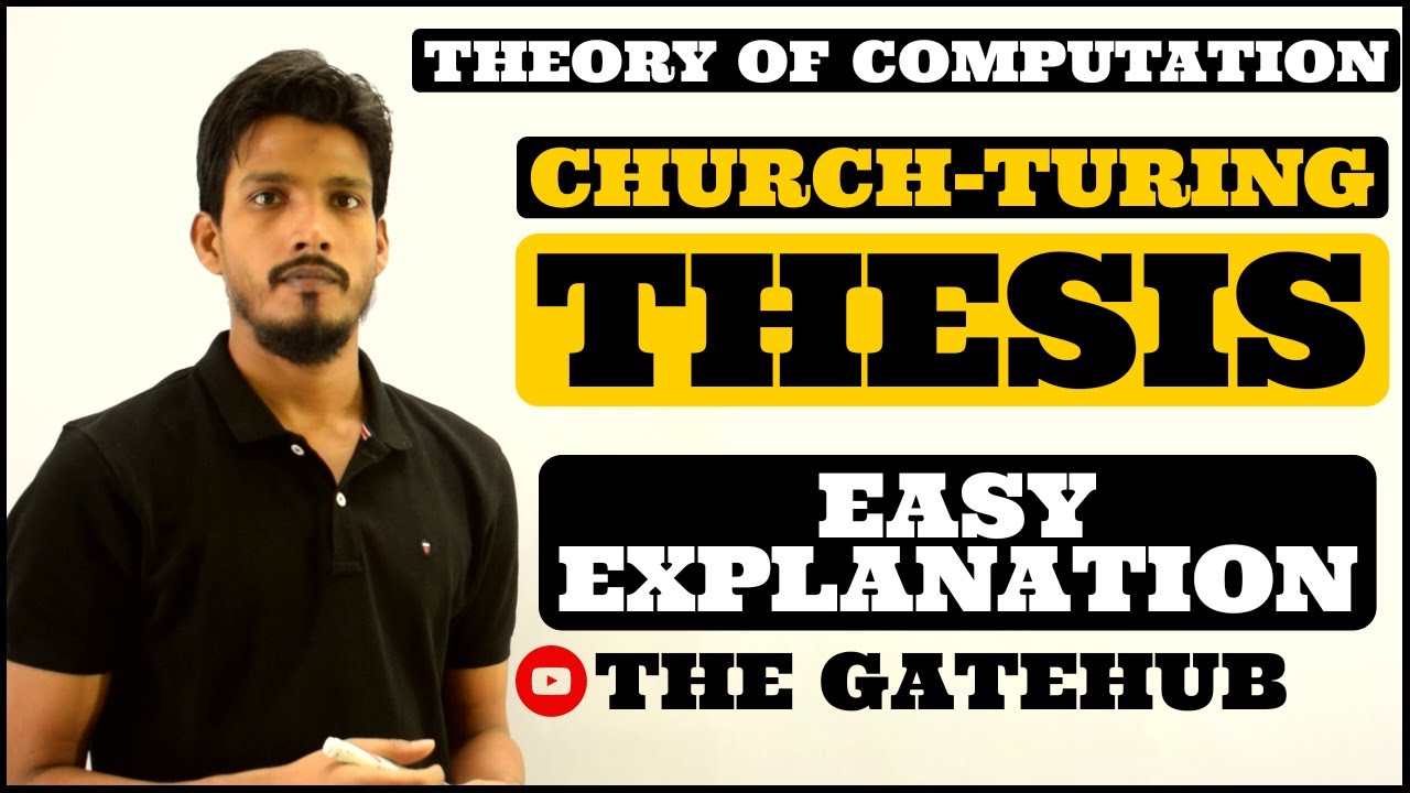 Church-Turing Thesis in Theory of Computation | Turing Machine | GATECSE | TOC