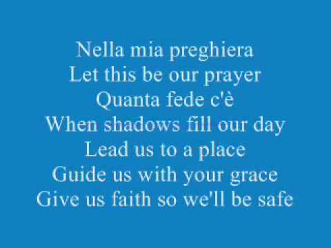 Celine Dion & Andrea Bocelli - The Prayer Lyrics 🎶