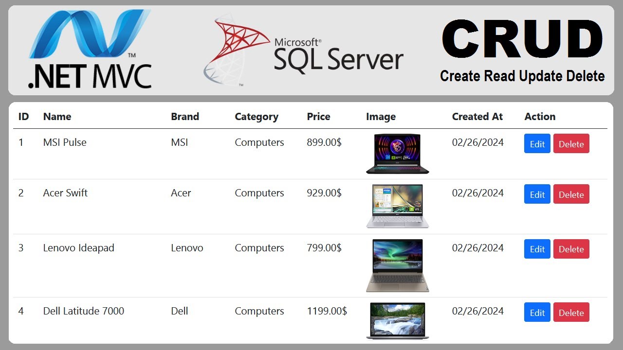 CRUD with ASP.NET Core MVC & Entity Framework