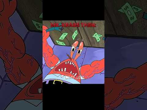 Mr. Krabs Now Vs Then 💀🥶🔥🗿 #Shorts #Mrkrabs #Spongebob #Cartoon #Edit #Capcut