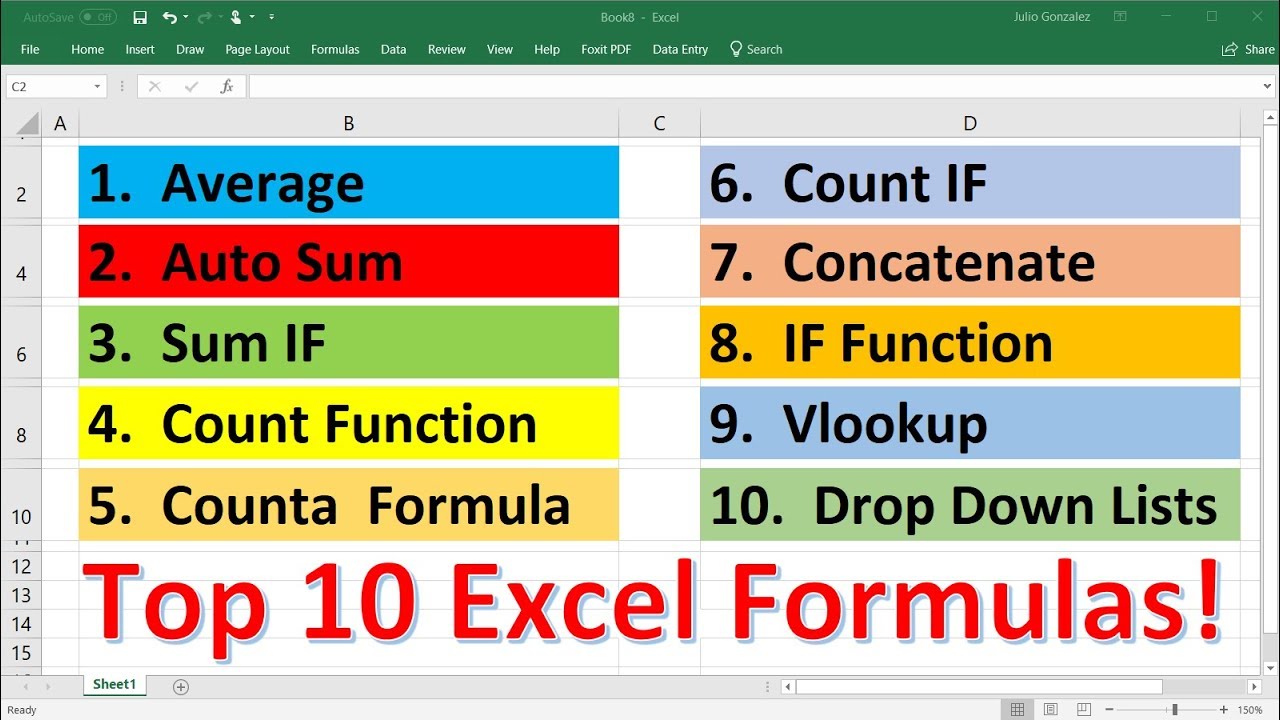 Top 10 Master the Top 10 Essential Excel Formulas for Beginners 📊