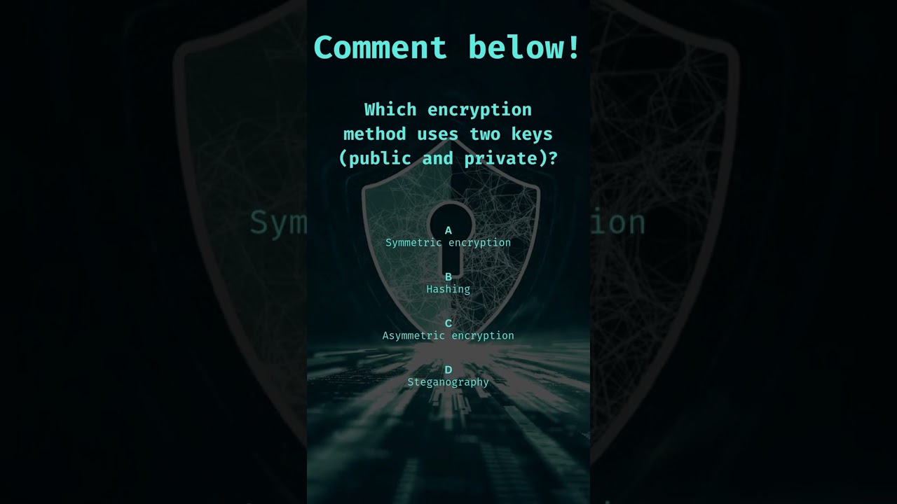 Encryption Quiz: Which Method Uses Both Public and Private Keys? 🔐