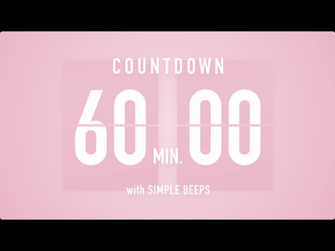 60 Minute Countdown Timer ๐ธ Flip Clock with Simple Beeps ๐