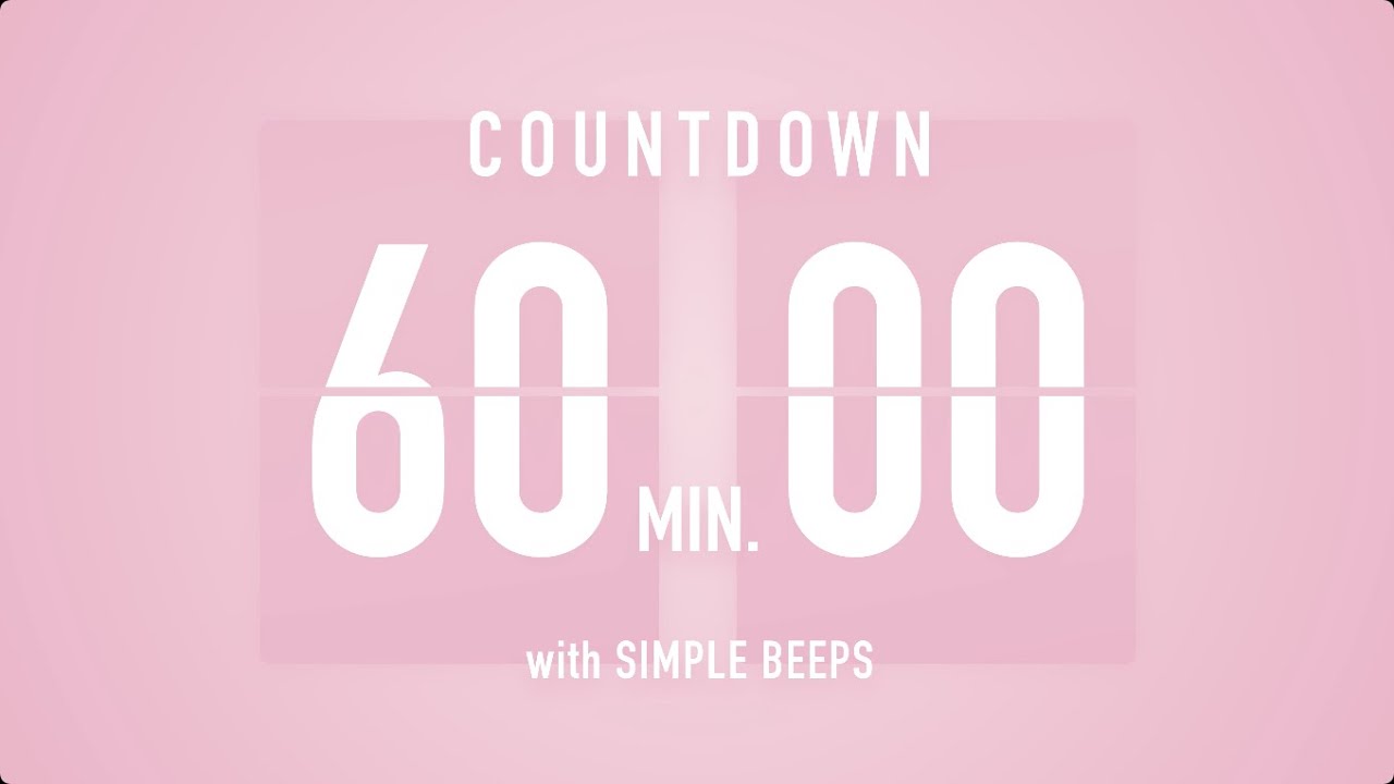 60-Minute Flip Countdown Timer with Beeps ⏰