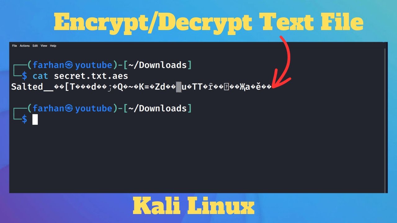 Easy Guide to Encrypt and Decrypt Text Files on Kali Linux 🔒