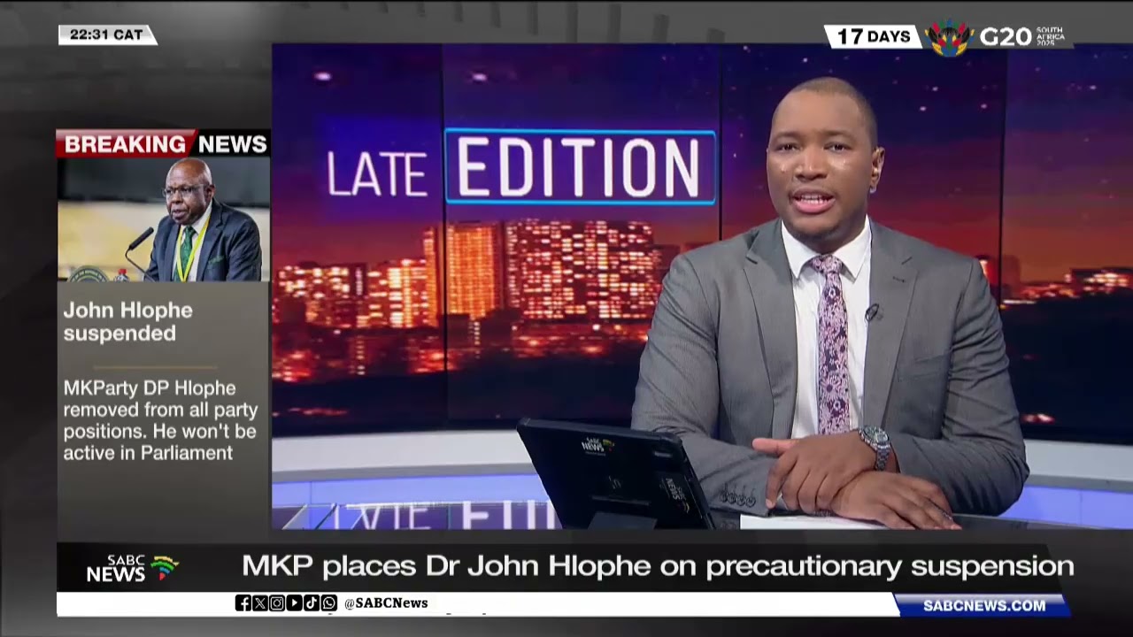 MKP Suspends Dr John Hlophe Temporarily