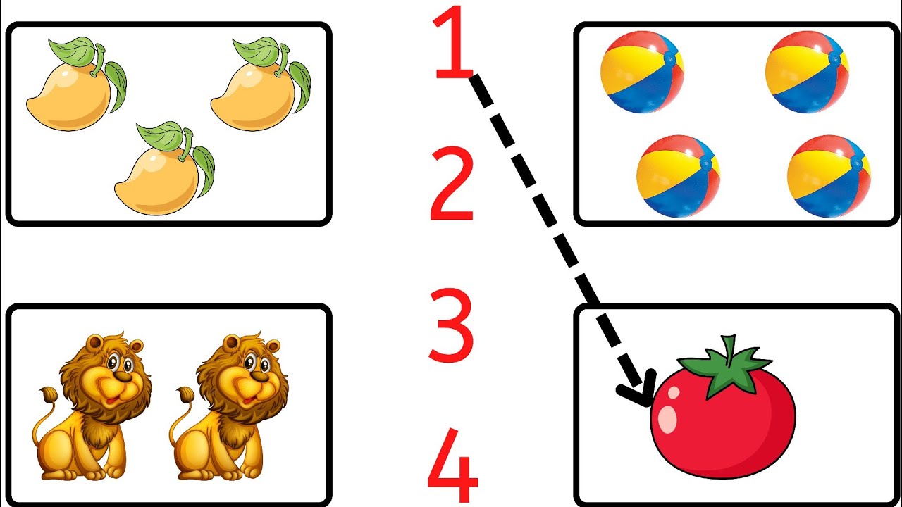 123 Engaging 123 Matching Worksheets for LKG & UKG Kids 📚 | Fun Math Practice