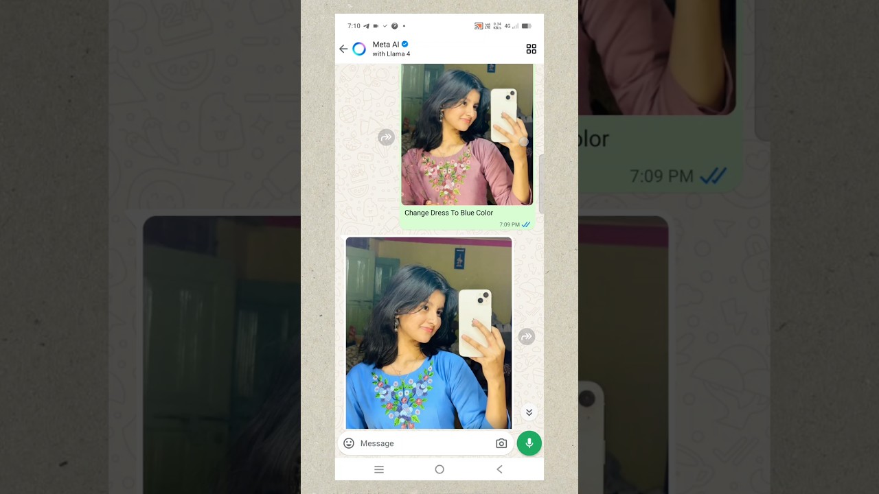 WhatsApp Meta AI Photo & Dress Editing 🤖