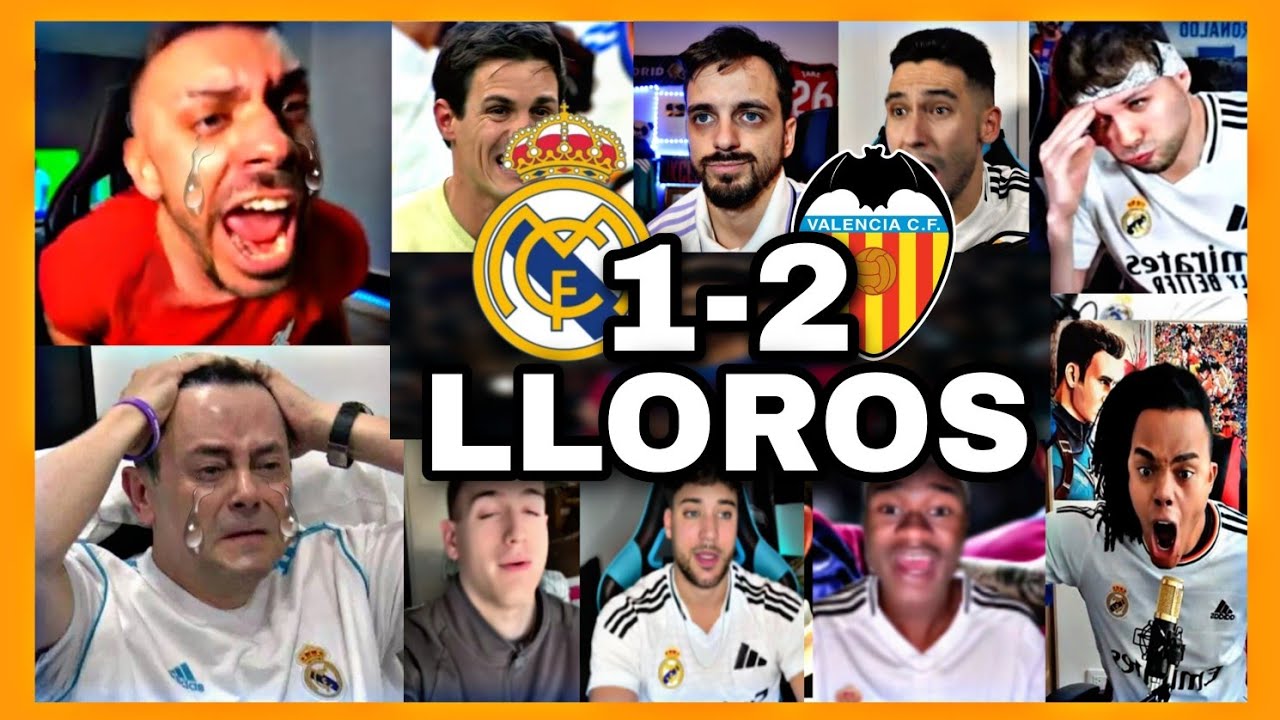 Reacciones y Lágrimas de Aficionados Madridistas tras la Derrota del Real Madrid 1-2 ante Valencia