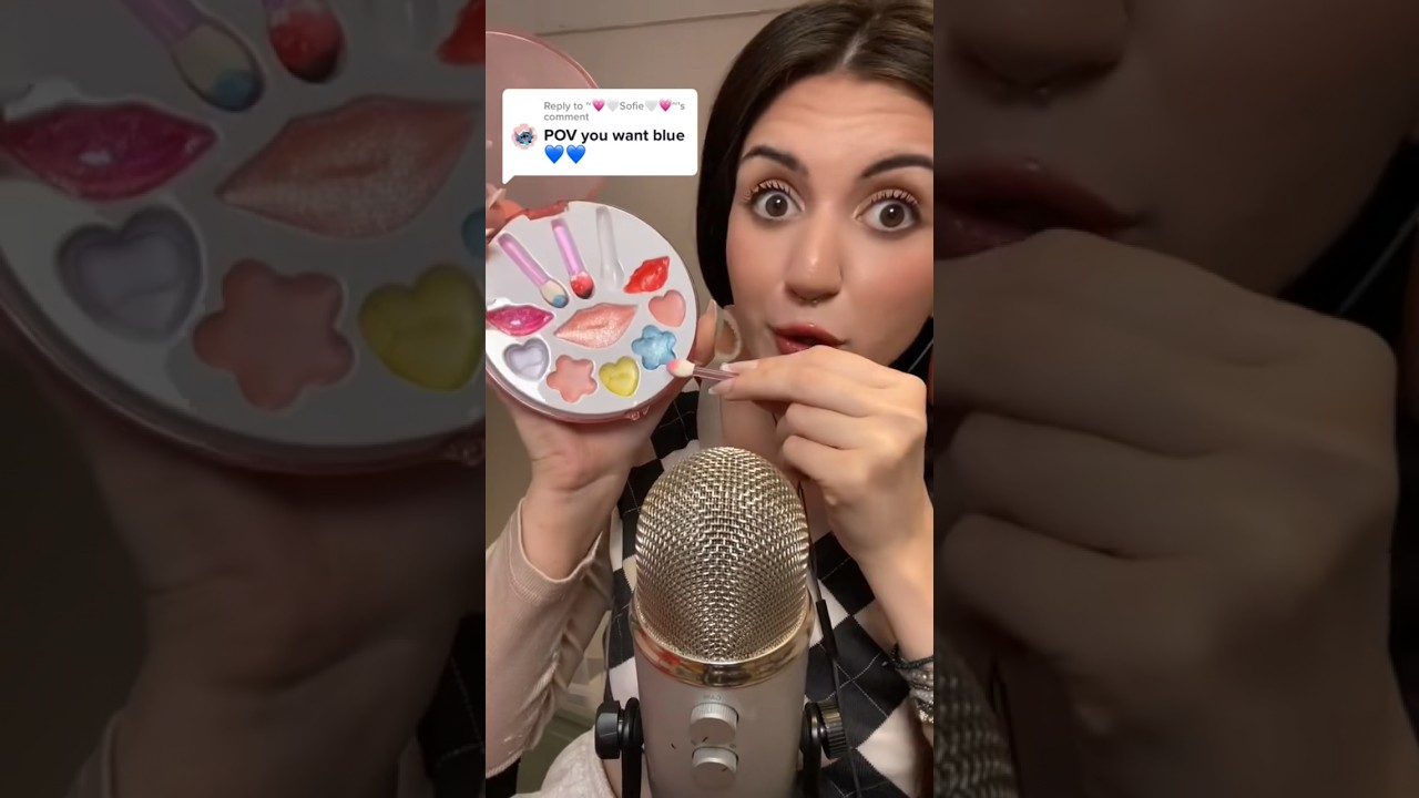 Kids' Blue Makeup Routine π | ASMR Short