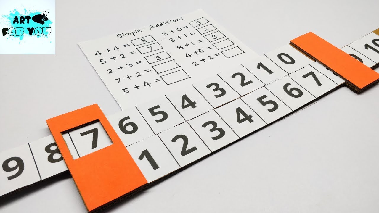 Create a Simple Cardboard Math Addition Model for Exhibitions & Projects 🧮
