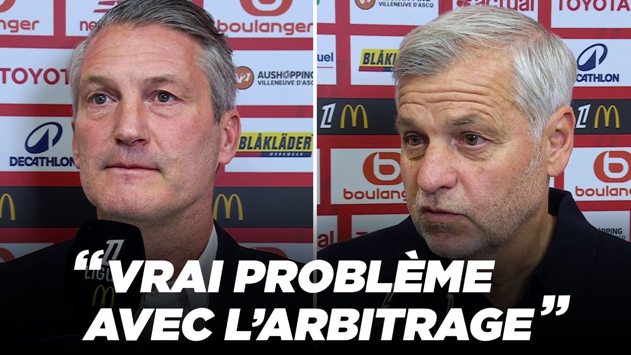 Lille vs Lyon : Olivier Létang et Bruno Genesio dénoncent l'arbitrage après la défaite ⚽