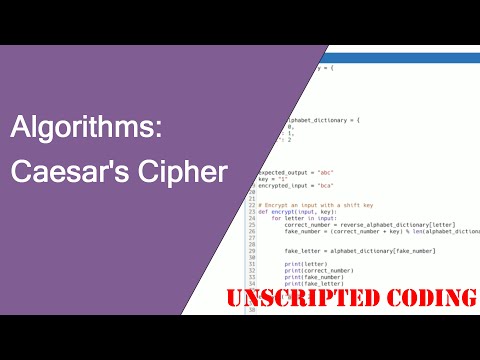 Simple Caesar's Cipher in Python | Unscripted Coding