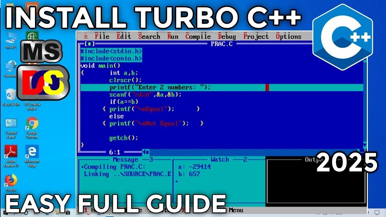 Install Turbo C++ on PC/Laptop: Step-by-Step (2025)