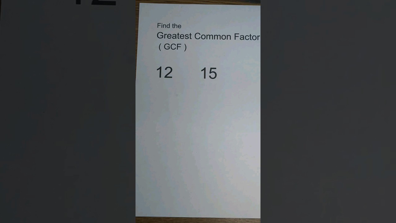 Easy Way to Find the GCF (Greatest Common Factor) 🔍