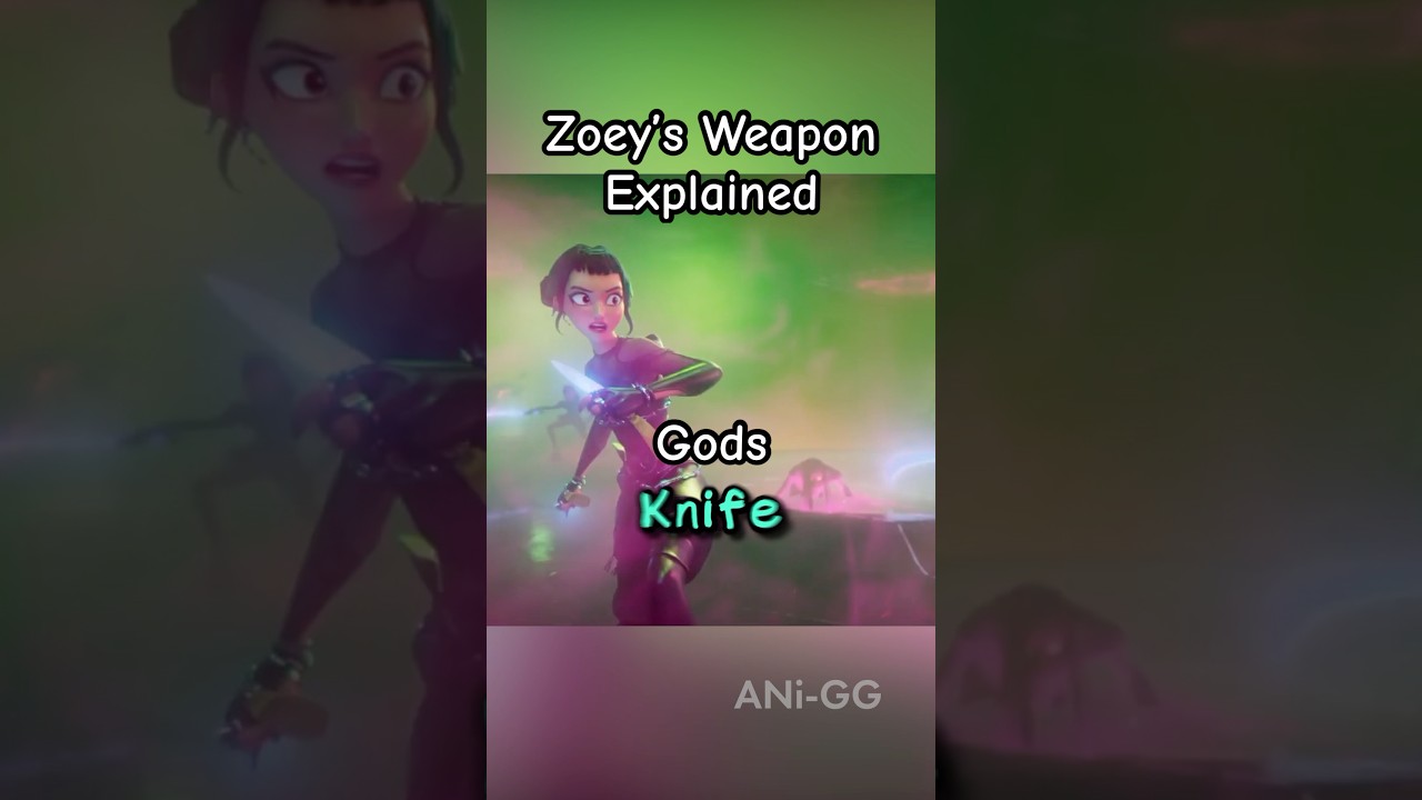 Zoey’s Weapon Is Completely Harmless! 🔫 #KpopDemonHunters #Huntrix #Zoey #SaJaBoys