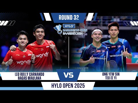 Leo Rolly CARNANDO/Bagas MAULANA vs ONG Yew Sin/TEO Ee Yi | Hylo Open 2025 Badminton