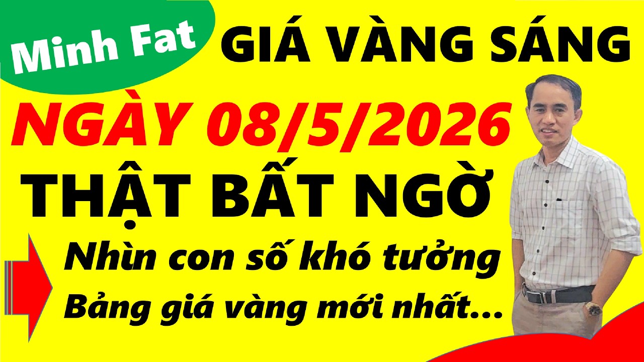 Giá Vàng Hôm Nay 8/5/2026: 9999, SJC, Nhẫn 9999