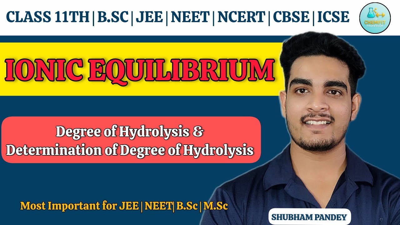 Understanding Degree of Hydrolysis & Its Determination in Ionic Equilibrium ๐