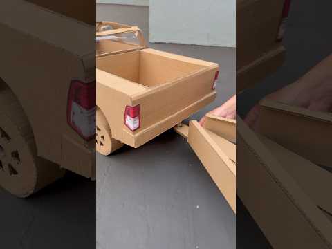 Carro de papelão com carretinha reboque #shorts