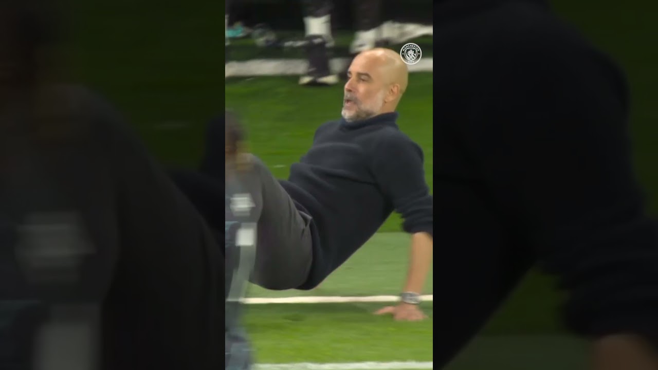 Pep Guardiola's Hilarious Reaction to City's Goalkeeper Save! 😬